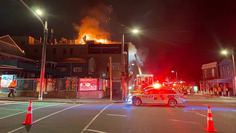 At least nine people have died after a broke out at a hostel in Wellington, New Zealand. Pic: Wellington City Council