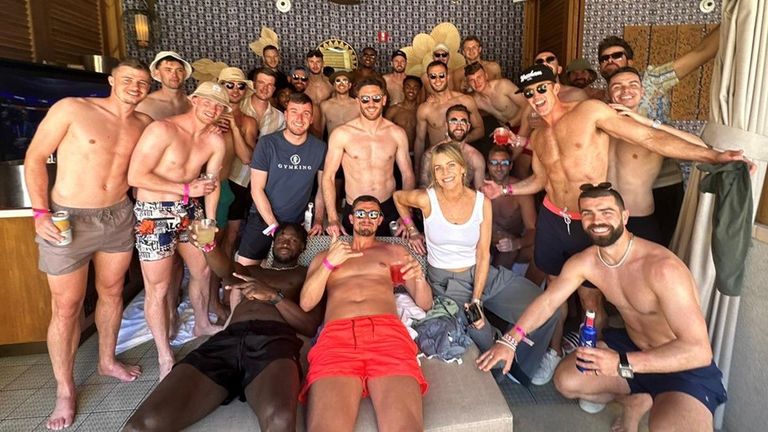 Rob McElhenney throws a party in Nevada for Wrexham AFC players after securing promotion back into the EFL after 15 years. Pic: Rob McElhenney