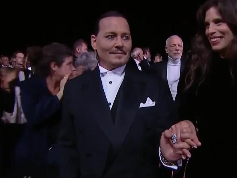 Cannes kicks off with huge standing ovation for Johnny Depp and an award for Michael Douglas | Ents & Arts News | Sky News