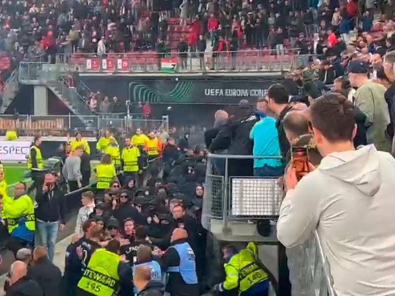 West Ham investigating incident after fans allegedly attack German  commentators live on air