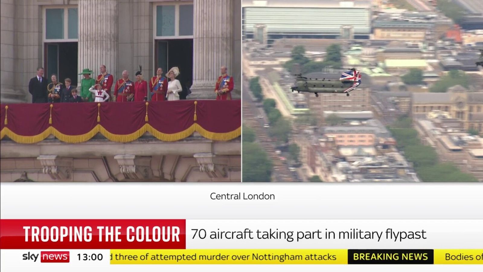 Trooping the Colour King Charles, the Queen and other members of the