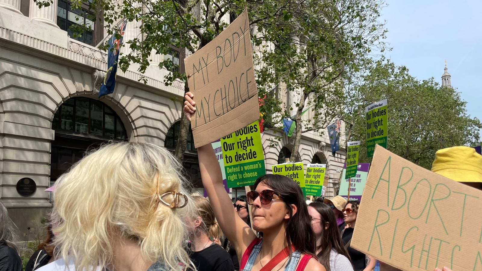 Thousands march in London in support of woman jailed for taking abortion pills after legal limit