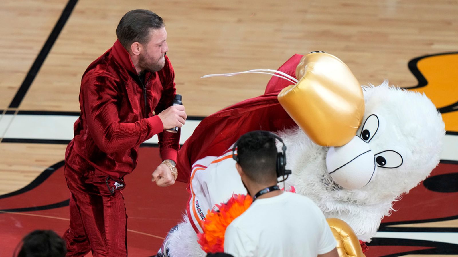Conor McGregor punch leaves Miami Heat mascot 'needing hospital treatment'