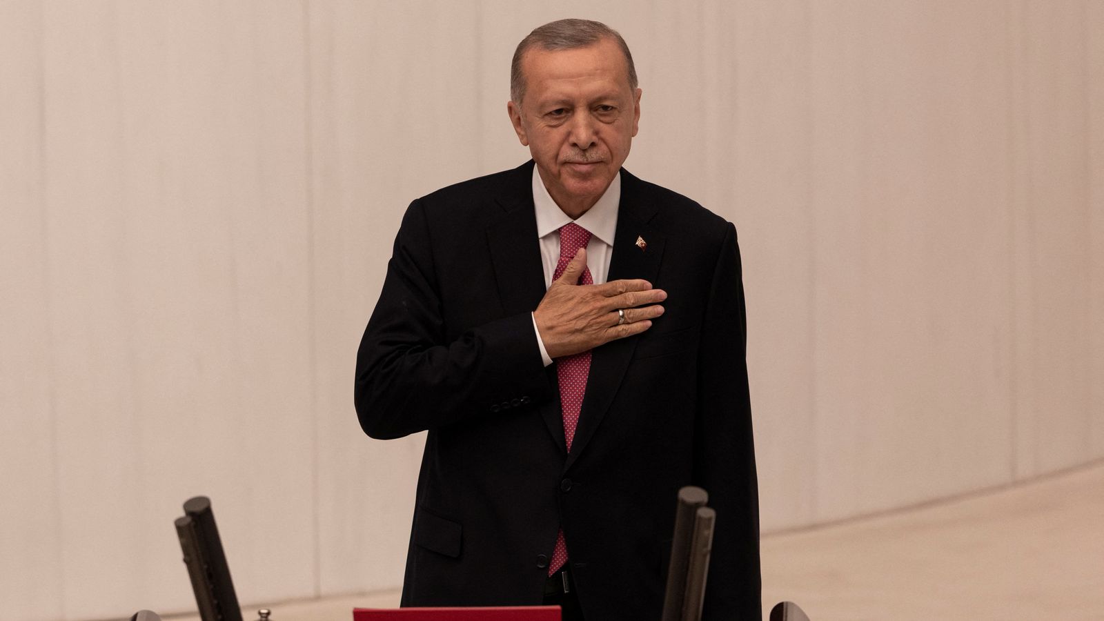 Recep Tayyip Erdogan sworn is as Turkey's president for unprecedented third term