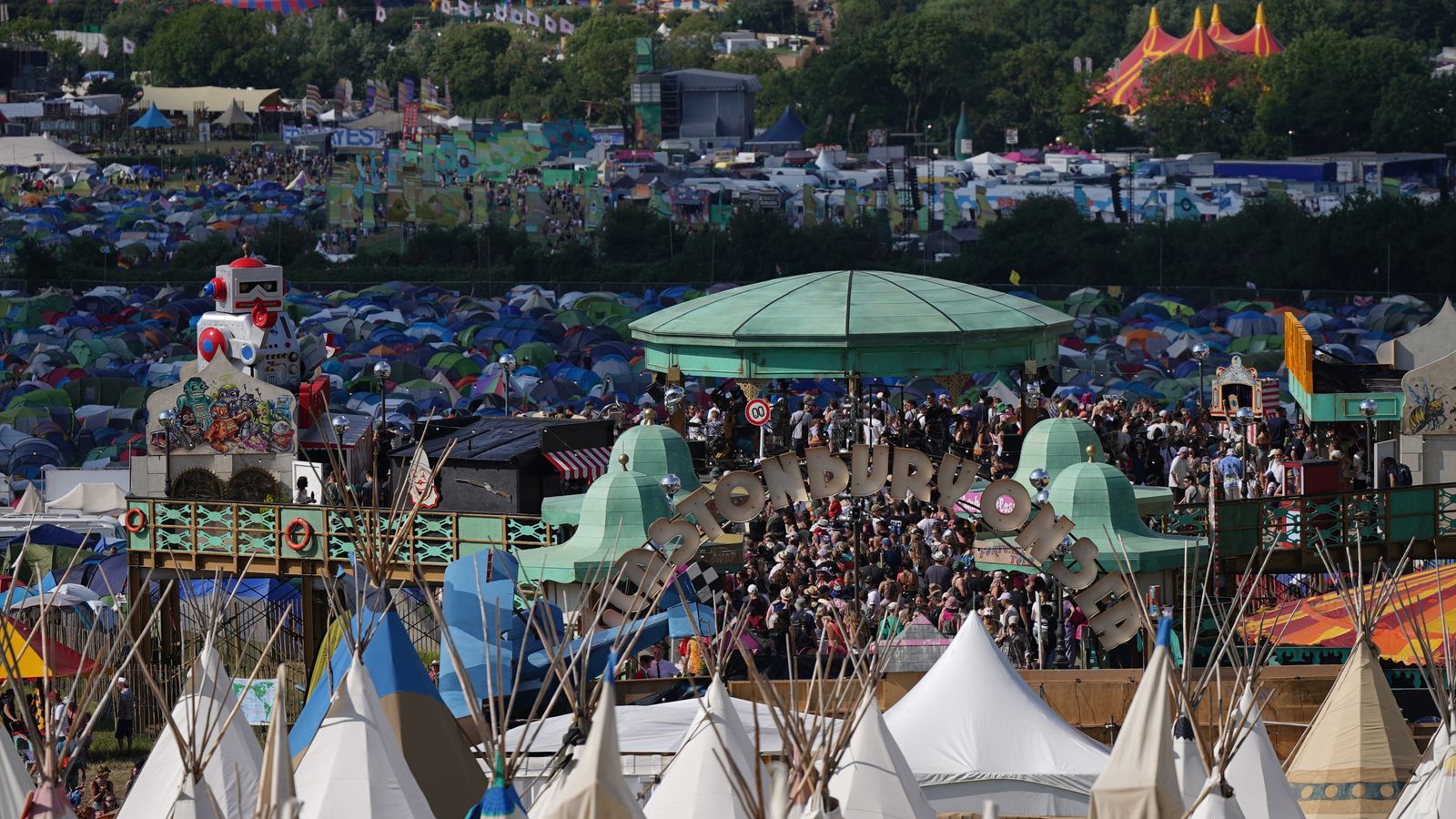 Glastonbury: Second festival death as crew member found unresponsive in tent | UK News