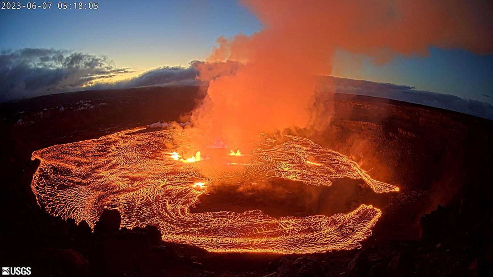 Kilauea Volcano on Hawaii's Big Island begins erupting after three-month pause