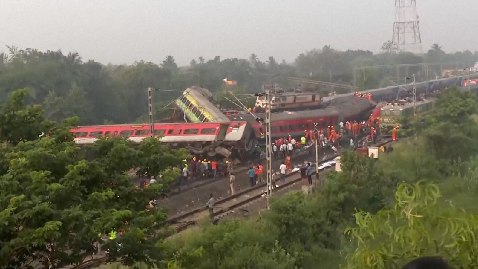 India Train Crash How Safe Is The Country S Rail Network World News Sky News