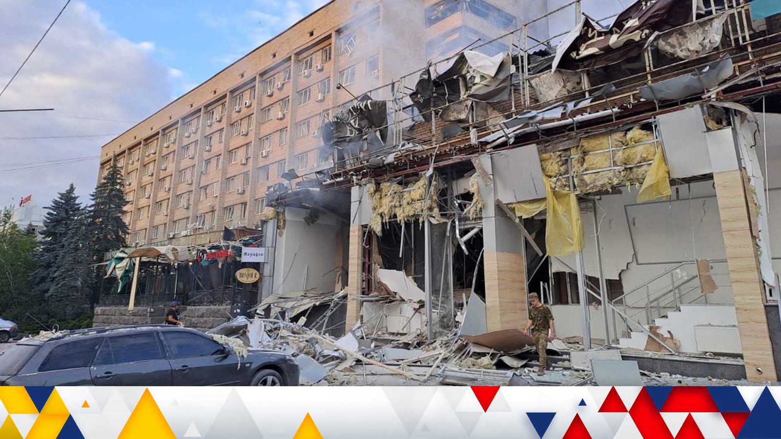Ukraine war: Russian missile 'designed to bring down a plane' hits crowded pizza restaurant in Kramatorsk