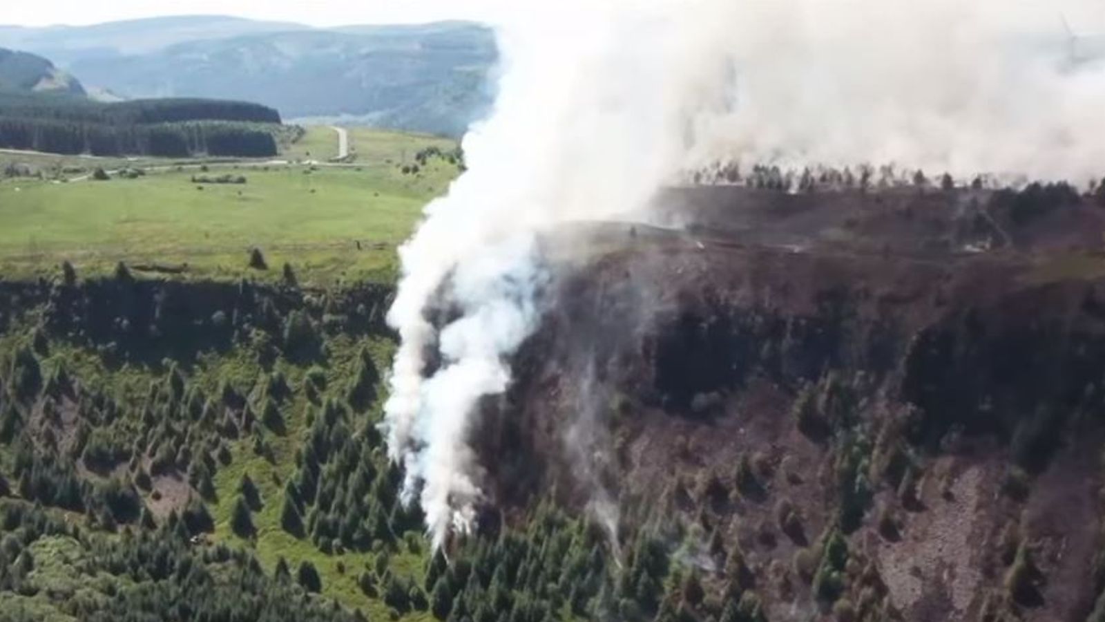 UK heatwave: Threat of wildfires over England and elements of Wales raised to ‘very excessive’