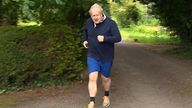 Boris Johnson will not speak while out for a run