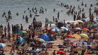 Crowds flocked to Bournemouth beach temperatures soared last year  
