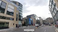 Edinburgh&#39;s Leith Street, near Greenside Row. Pic: Google Maps/Google Street View