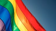 LGBTQ flag burned at school before Pride event in California. Pic:iStock