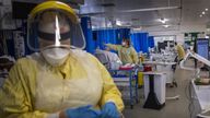 A nurse wearing PPE working on a patient in the ICU (Intensive Care Unit) in St George&#39;s Hospital in Tooting, south-west London. The Government is still being "too slow" to recover taxpayer money lost to fraud and error over the pandemic, MPs have said. FILE PIC