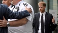 Prince Harry leaves the High Court after giving evidence in his case against Mirror Group Newspapers