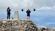 Mountain rescuer David Dooher climbing Ben Nevis. Pics via Story Shop