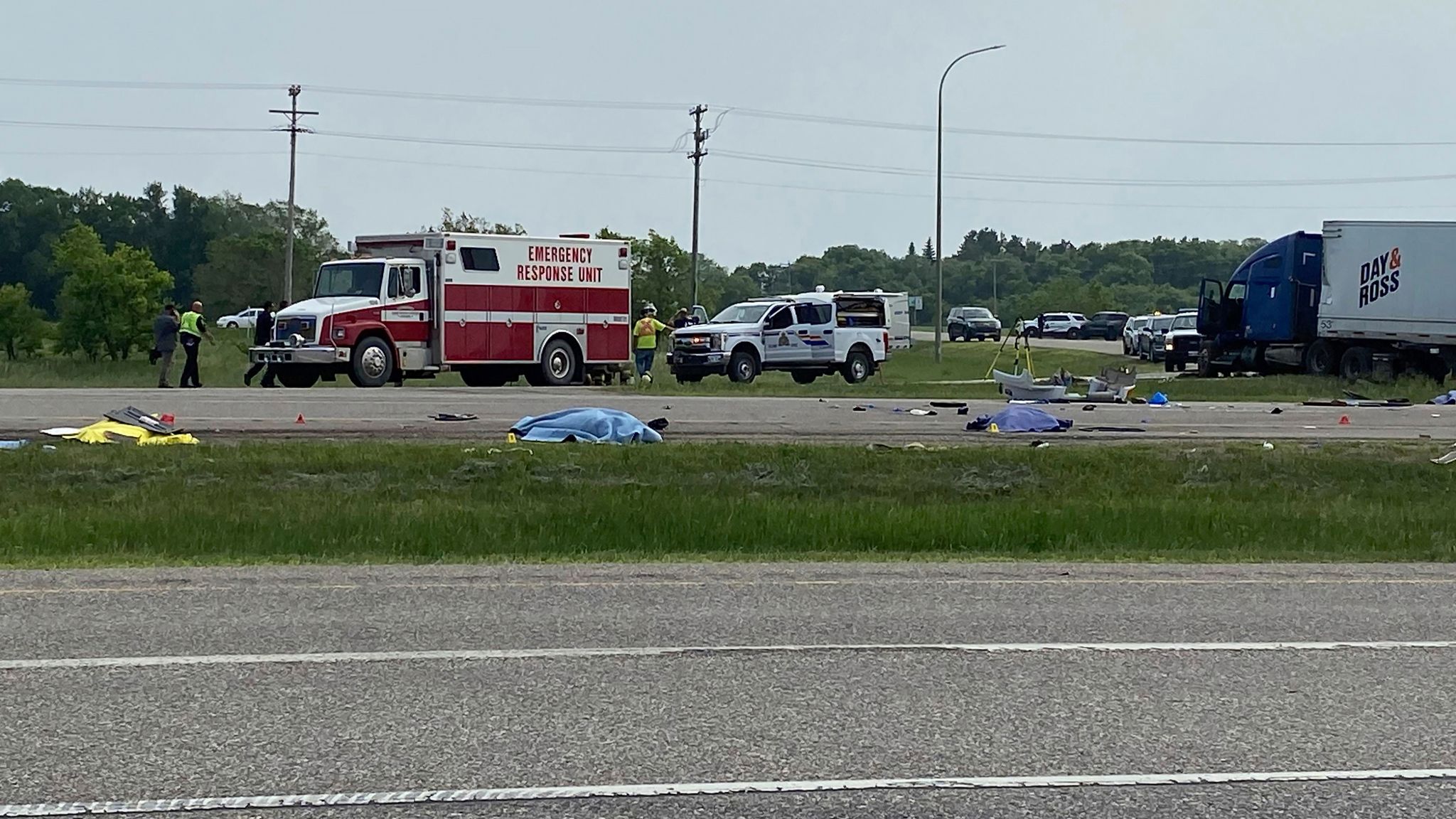 15 Dead After Bus And Lorry Collide In Rural Canada | World News | Sky News