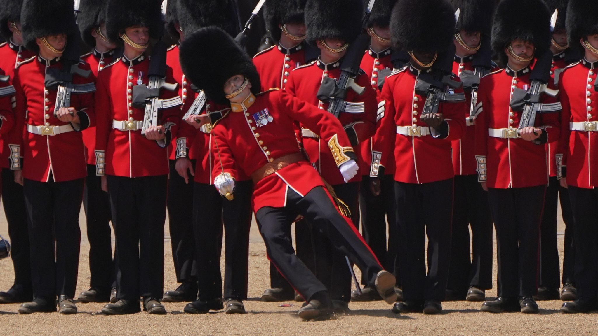 At least three troops faint in military parade inspected by Prince
