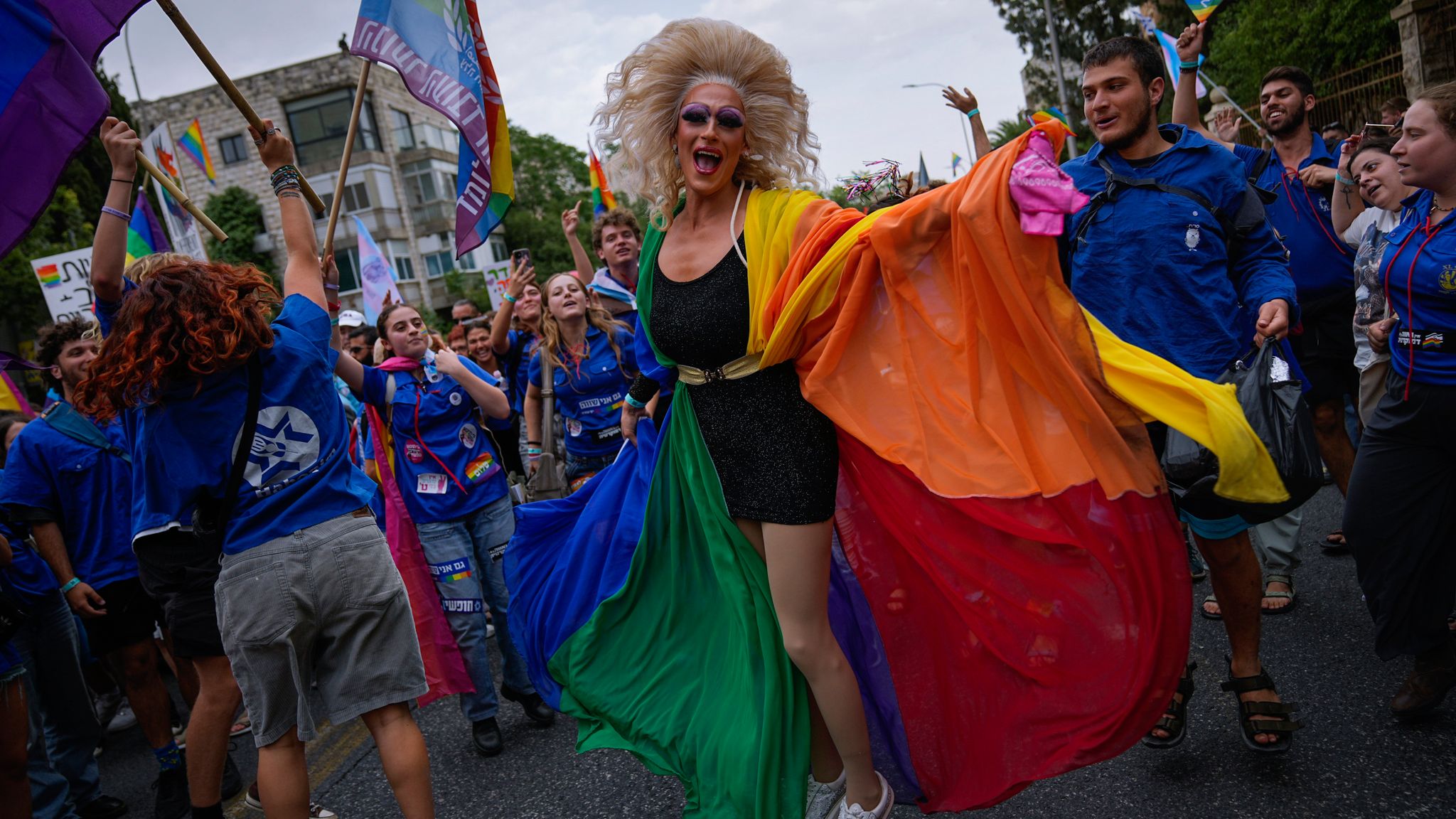 Thousands March In Jerusalem Pride Parade In Joint Struggle For Lgbtq Rights And Democracy 7154