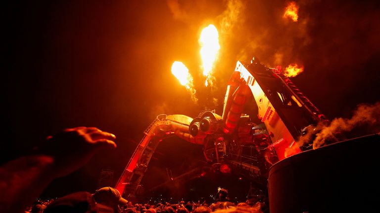 The Arcadia spider at Glastonbury