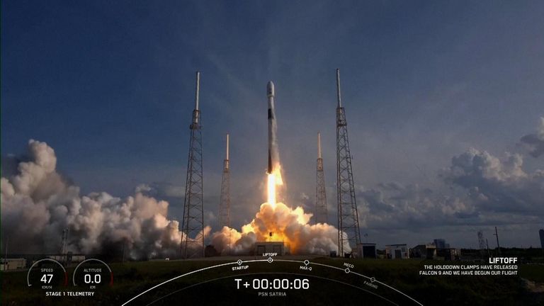 SpaceX launch a communication satellite to provide internet to rural ...