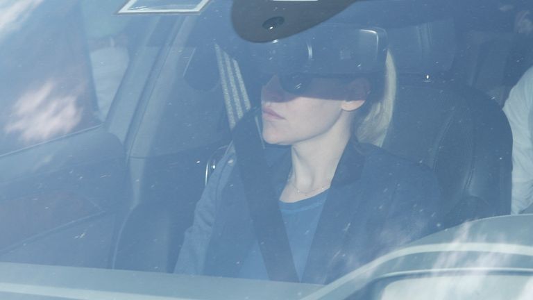 Barbara Berlusconi, the daughter of Italy&#39;s former Prime Minister Silvio Berlusconi, leaves San Raffaele hospital