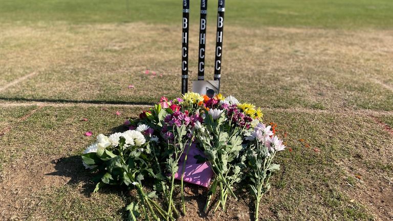 Barnaby Webber memorial at his cricket club