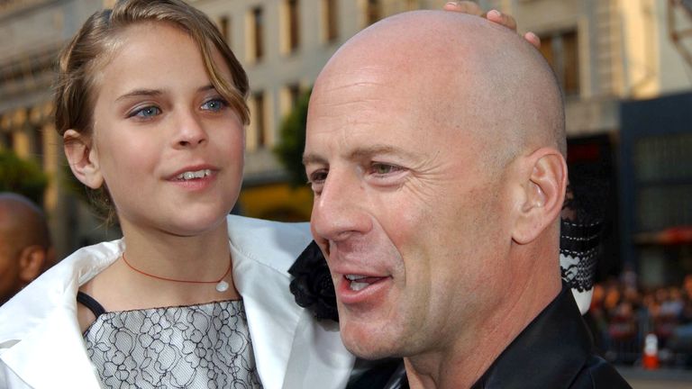 Bruce and Tallulah Willis pictured at the premiere of The Whole Ten Yards in 2004 Pic: Rex 