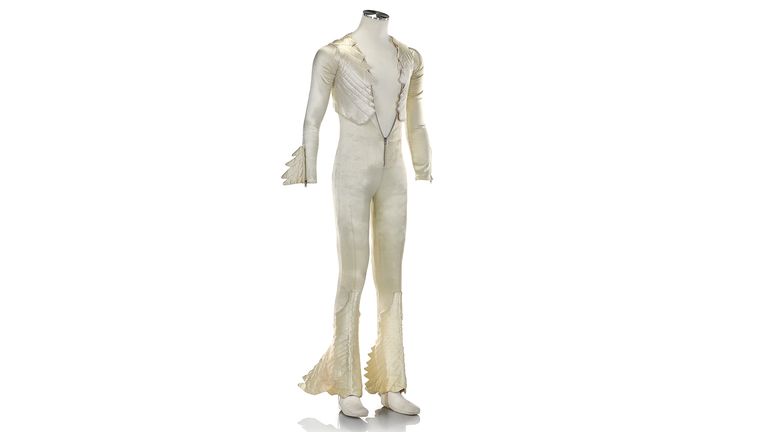 Ivory catsuit made for the Bohemian Rhapsody music video. Pic: Sotheby&#39;s/Queen Music Ltd - Sony Music Publishing UK Ltd