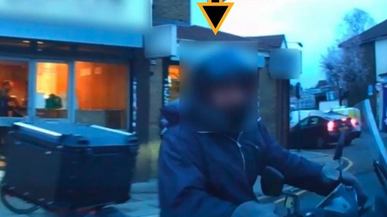 Video is released as part of police appeal to catch insurance fraud suspects on mopeds