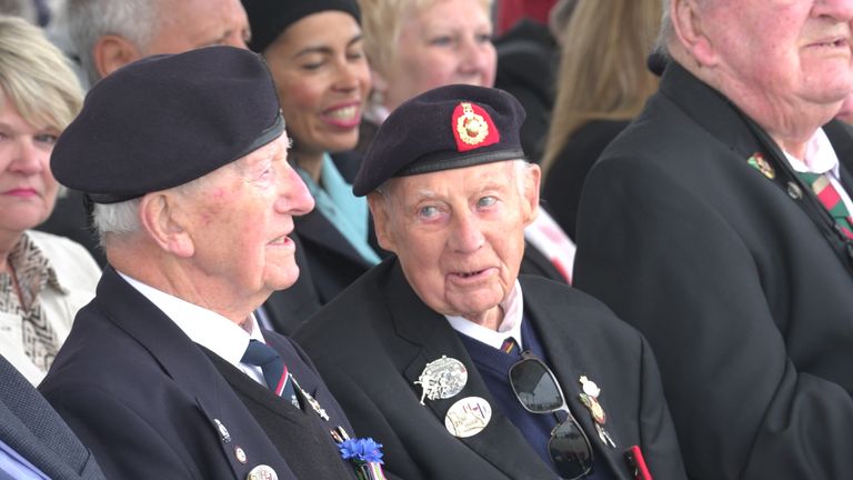 Jack Quinn, left, and Stan Ford, right, remember D-Day nearly 80 years after the landings