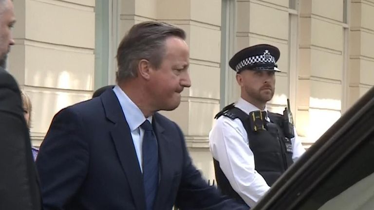 David Cameron leaves the COVID inquiry