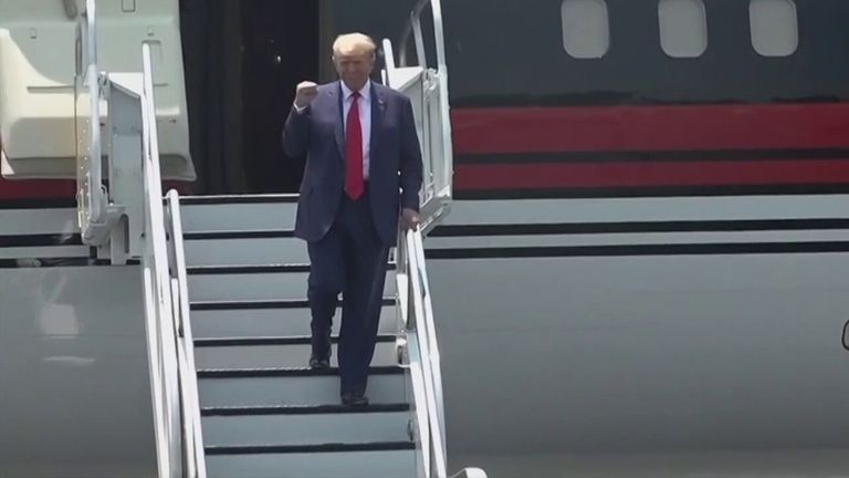 Donald Trump lands in Georgia for state party convention | News UK ...