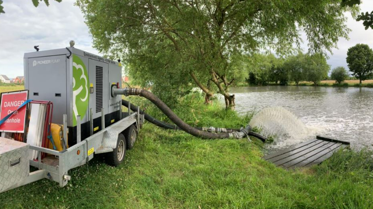 Conservation teams have been on standby this summer to oxygenate rivers in England to protect fish during heatwaves.