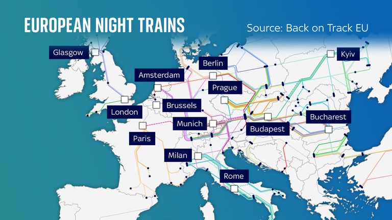 Wrap bacon Tegne The new generation of night trains snaking their way across Europe |  Climate News | Sky News