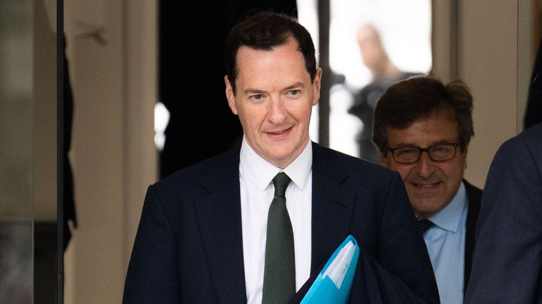 Former chancellor George Osborne leaves after giving evidence to the UK Covid-19 Inquiry at Dorland House in London, during its first investigation (Module 1) examining if the pandemic was properly planned for and &#34;whether the UK was adequately ready for that eventuality&#34;. Picture date: Tuesday June 20, 2023.