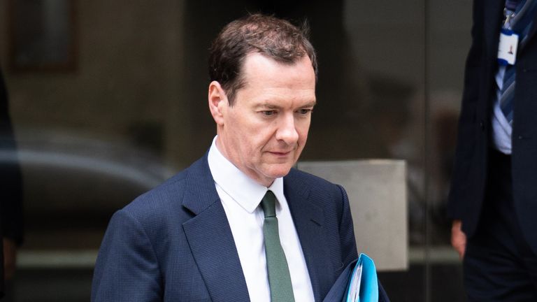 Former chancellor George Osborne leaves after giving evidence to the UK Covid-19 Inquiry at Dorland House in London, during its first investigation (Module 1) examining if the pandemic was properly planned for and "whether the UK was adequately ready for that eventuality". Picture date: Tuesday June 20, 2023.