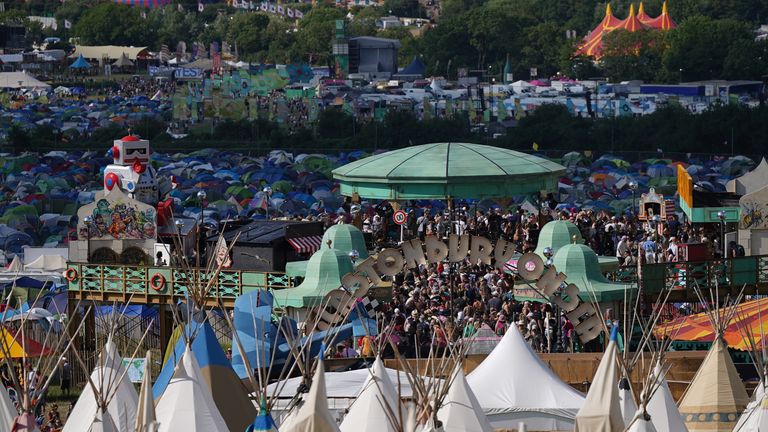 The Glastonbury Festival at Worthy Farm in Somerset. Picture date: Wednesday June 21, 2023.