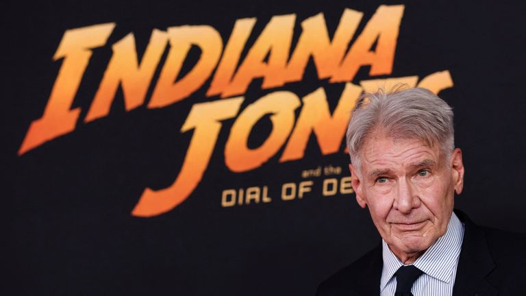 Harrison Ford attends the Indiana Jones Premiere 