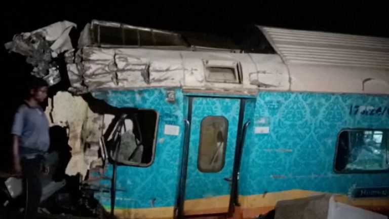 Train accident in India