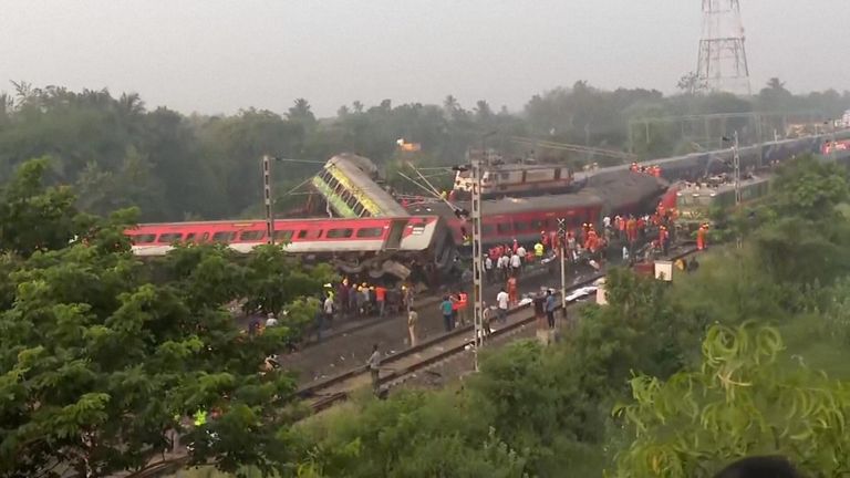 India train crash: Hundreds dead and many more injured after accident in Odisha&#39;s Balasore district