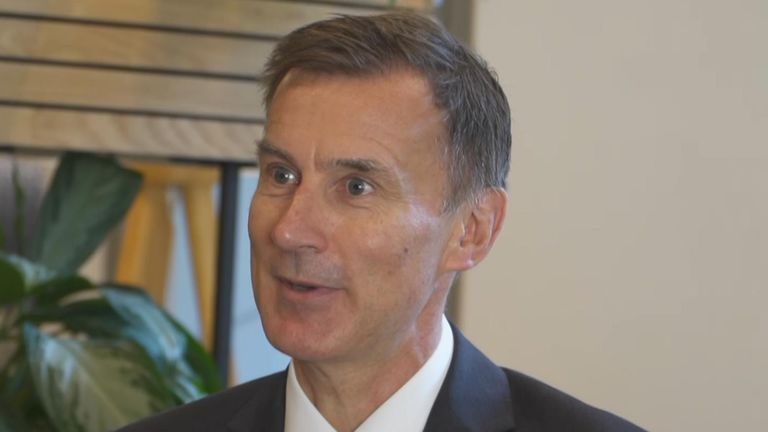 Jeremy Hunt reacts to latest inflation figures