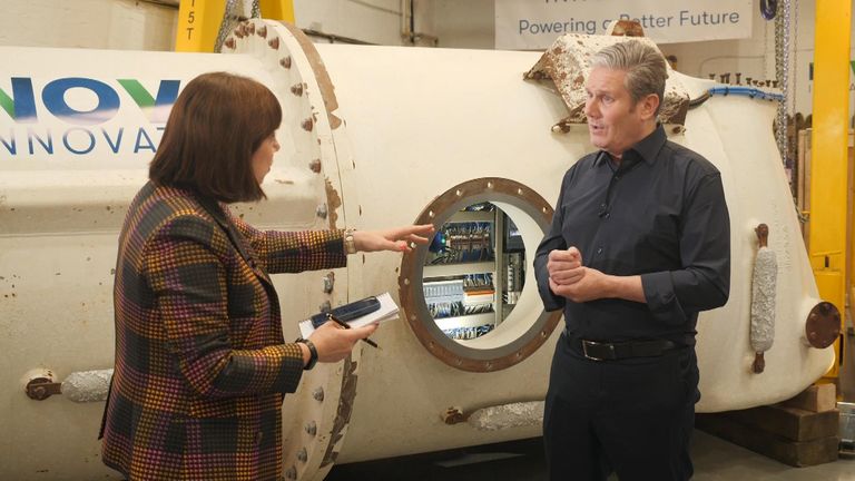 Sky&#39;s political editor Beth Rigby interviews the Labour leader about his clean energy plan