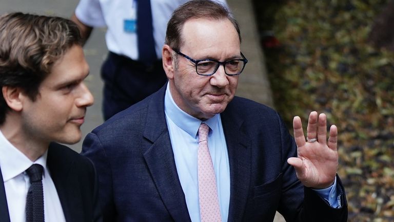 Actor Kevin Spacey arrives at Southwark Crown Court