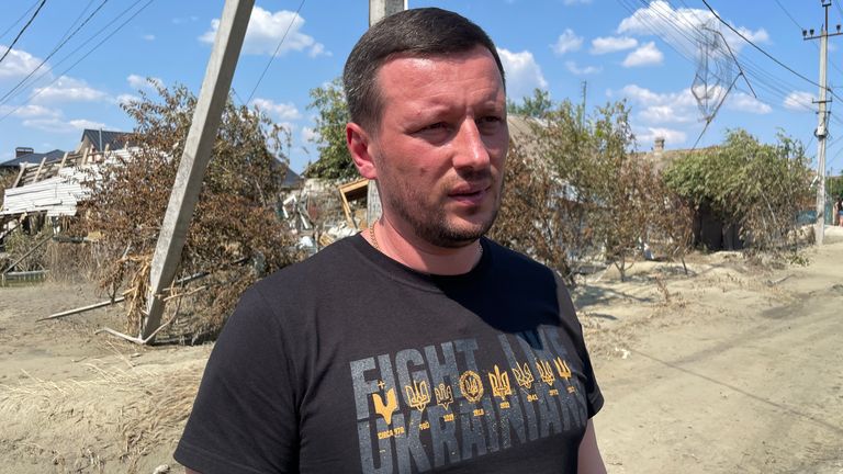 Oleksandr Prokudin speaks to Sky News in Kherson