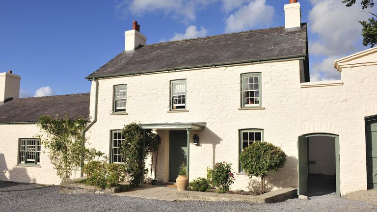 A view of the Prince of Wales and the Duchess of Cornwall&#39;s private residence inside their property in Llwynywermod, near Llandovery, taken from the courtyard.