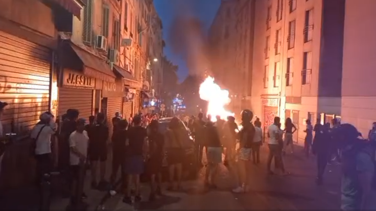 Unrest also erupted in Marseille. Pic: Radio Euro Maghreb