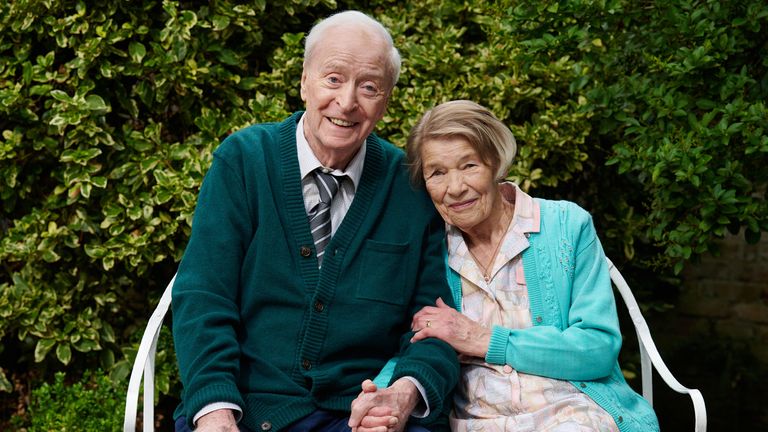 Undated handout photo issued by Rob Youngson of actors Sir Michael Caine and Glenda Jackson starring alongside one another again for their new film The Great Escaper