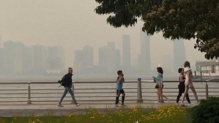 Wildfires in Canada are affecting air quality in New York 