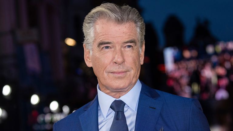 FILE - Pierce Brosnan appears at the premiere of "Black Adam" in London on Oct. 18, 2022. Brosnan&#39;s first solo art exhibition, titled, "So Many Dreams," runs through May 21 in Los Angeles. (Photo by Vianney Le Caer/Invision/AP, File)